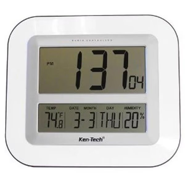 Sonnet T-4680 Atomic LCD Wall Clock with Temperature Date Humidity, Sonnet Industries, Mfr#: T-4680